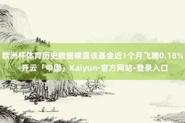 欧洲杯体育历史数据裸露该基金近1个月飞腾0.18%-开云「中国」Kaiyun·官方网站-登录入口