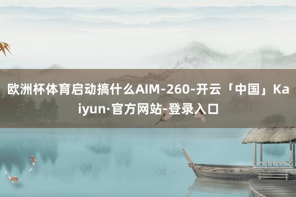 欧洲杯体育启动搞什么AIM-260-开云「中国」Kaiyun·官方网站-登录入口