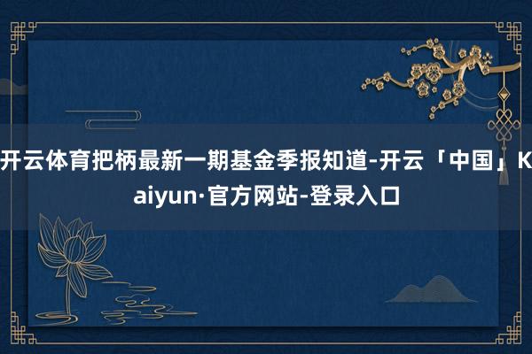 开云体育把柄最新一期基金季报知道-开云「中国」Kaiyun·官方网站-登录入口