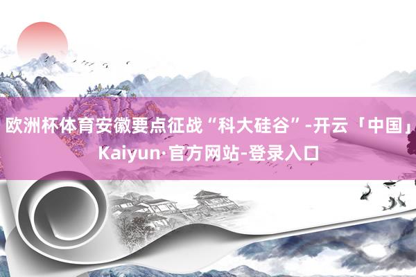 欧洲杯体育安徽要点征战“科大硅谷”-开云「中国」Kaiyun·官方网站-登录入口