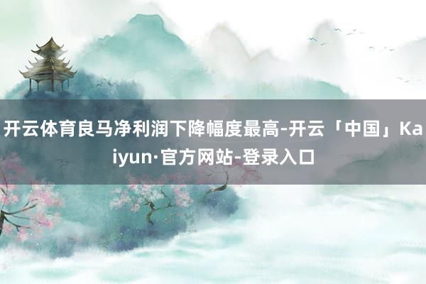 开云体育良马净利润下降幅度最高-开云「中国」Kaiyun·官方网站-登录入口