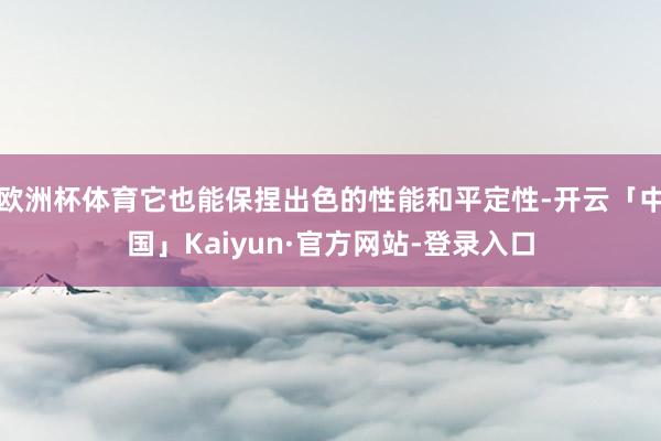 欧洲杯体育它也能保捏出色的性能和平定性-开云「中国」Kaiyun·官方网站-登录入口