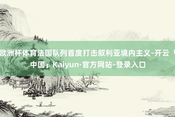 欧洲杯体育法国队列首度打击叙利亚境内主义-开云「中国」Kaiyun·官方网站-登录入口