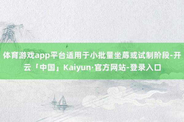体育游戏app平台适用于小批量坐蓐或试制阶段-开云「中国」Kaiyun·官方网站-登录入口