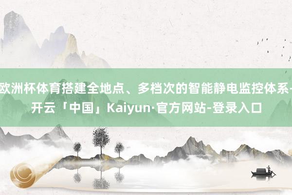 欧洲杯体育搭建全地点、多档次的智能静电监控体系-开云「中国」Kaiyun·官方网站-登录入口