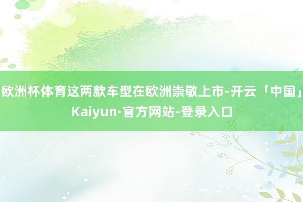 欧洲杯体育这两款车型在欧洲崇敬上市-开云「中国」Kaiyun·官方网站-登录入口